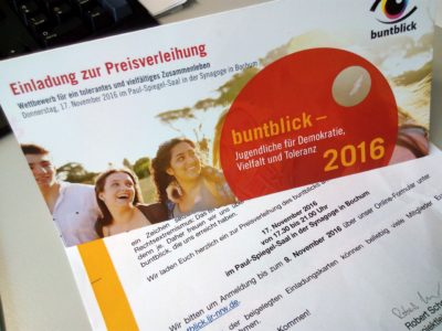 (Foto: WLL/Weber) Preisverleihung buntblick 2016